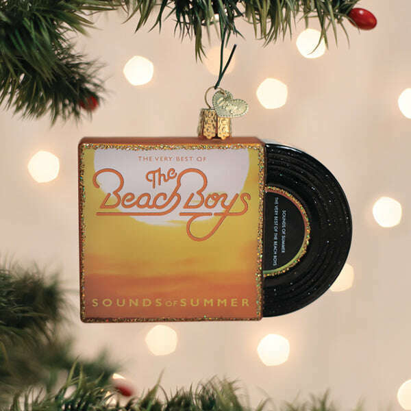 Old World Christmas Sounds of Summer Beach Boys Album Cover Blown Glass Ornament