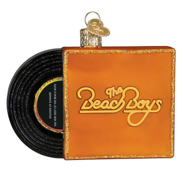 Old World Christmas Sounds of Summer Beach Boys Album Cover Blown Glass Ornament