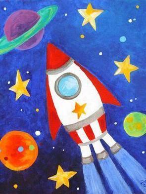 Space Ship CS275 5.9 x 7.9 inches Crafting Spark Diamond Painting Kit