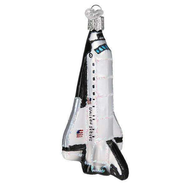 Old World Christmas Space Shuttle Blown Glass Ornament