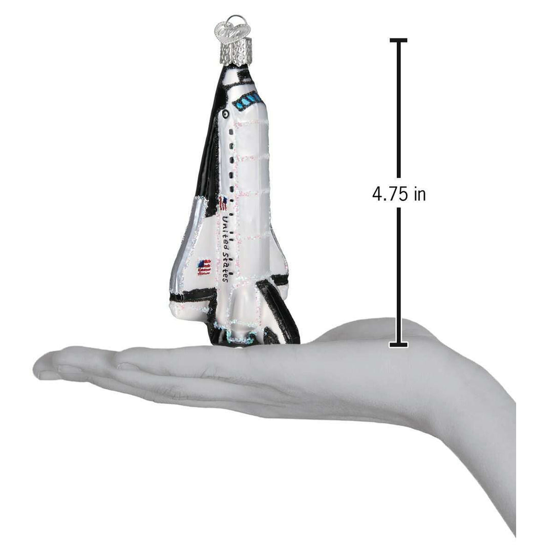Old World Christmas Space Shuttle Blown Glass Ornament
