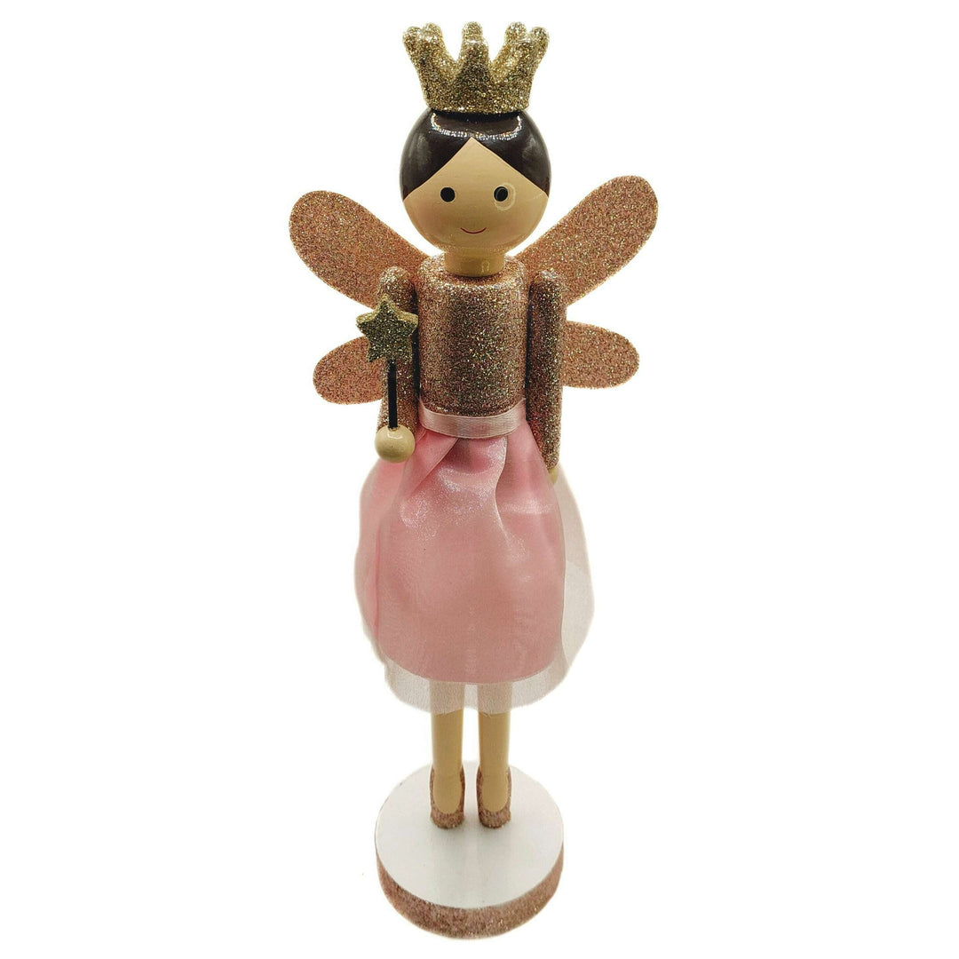 Sparkling Fairy Princess Wooden Nutcracker F07M6-2 Pink