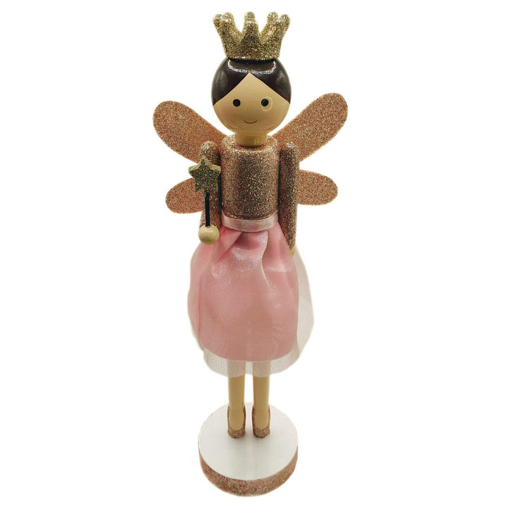 Sparkling Fairy Princess Wooden Nutcracker F07M6-2 Pink