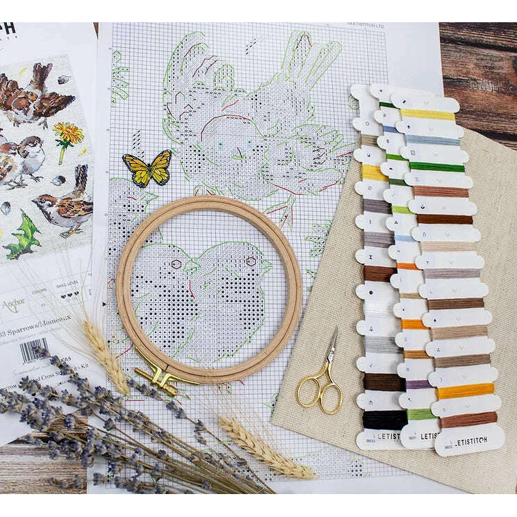 Sparrows L8803 Counted Cross Stitch Kit