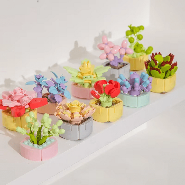 Special Leaf Jade Butterfly Building Brick Mini Potted Plant F07M9-11(104)-A6