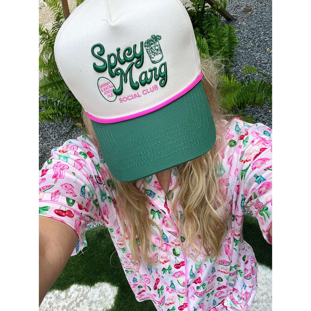 Spicy Marg Social Club - Green Vintage Trucker Hat