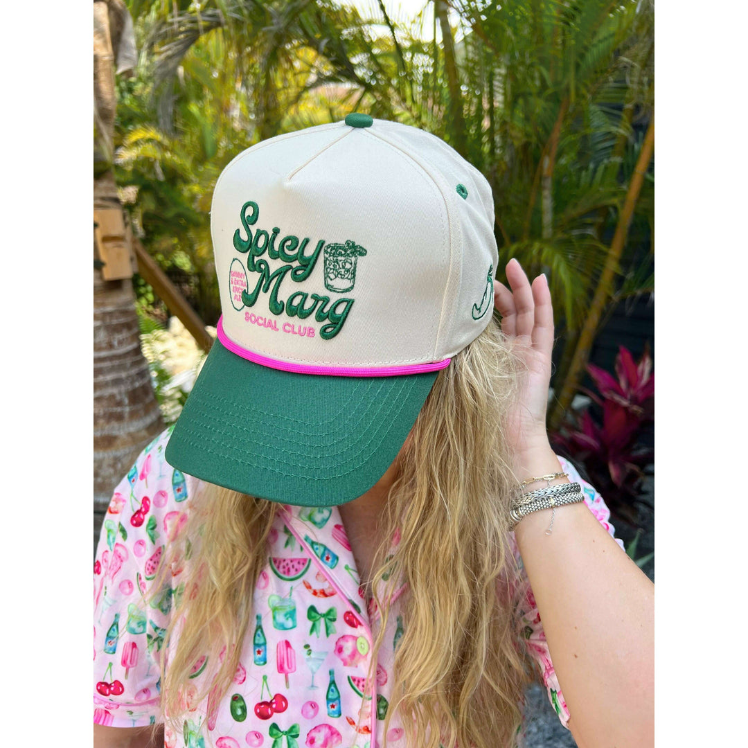 Spicy Marg Social Club - Green Vintage Trucker Hat