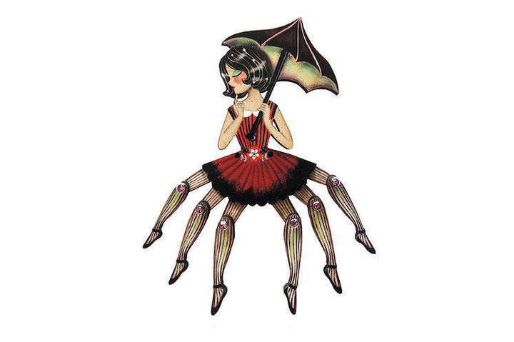 Spider Woman Halloween Brooch by Laliblue - Quirks!