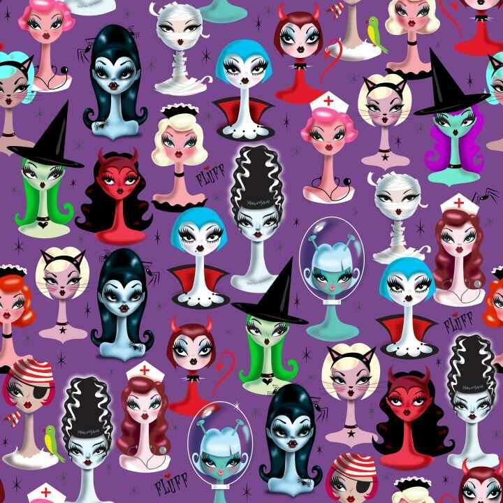 Spooky Dolls Leggings by Miss Fluff x Lipstick & Chrome