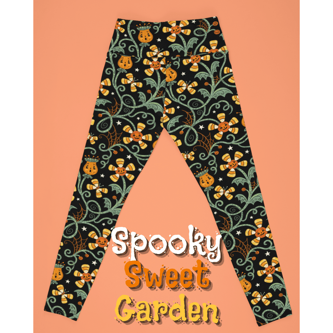 Spooky Sweet Garden (Johanna Parker Exclusive) - High-quality Handcrafted Vibrant Leggings