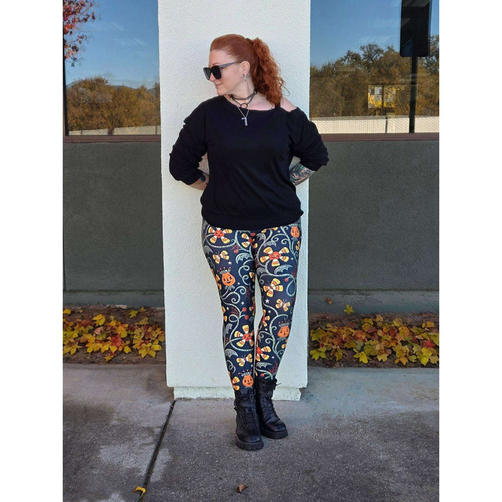 Spooky Sweet Garden (Johanna Parker Exclusive) - High-quality Handcrafted Vibrant Leggings