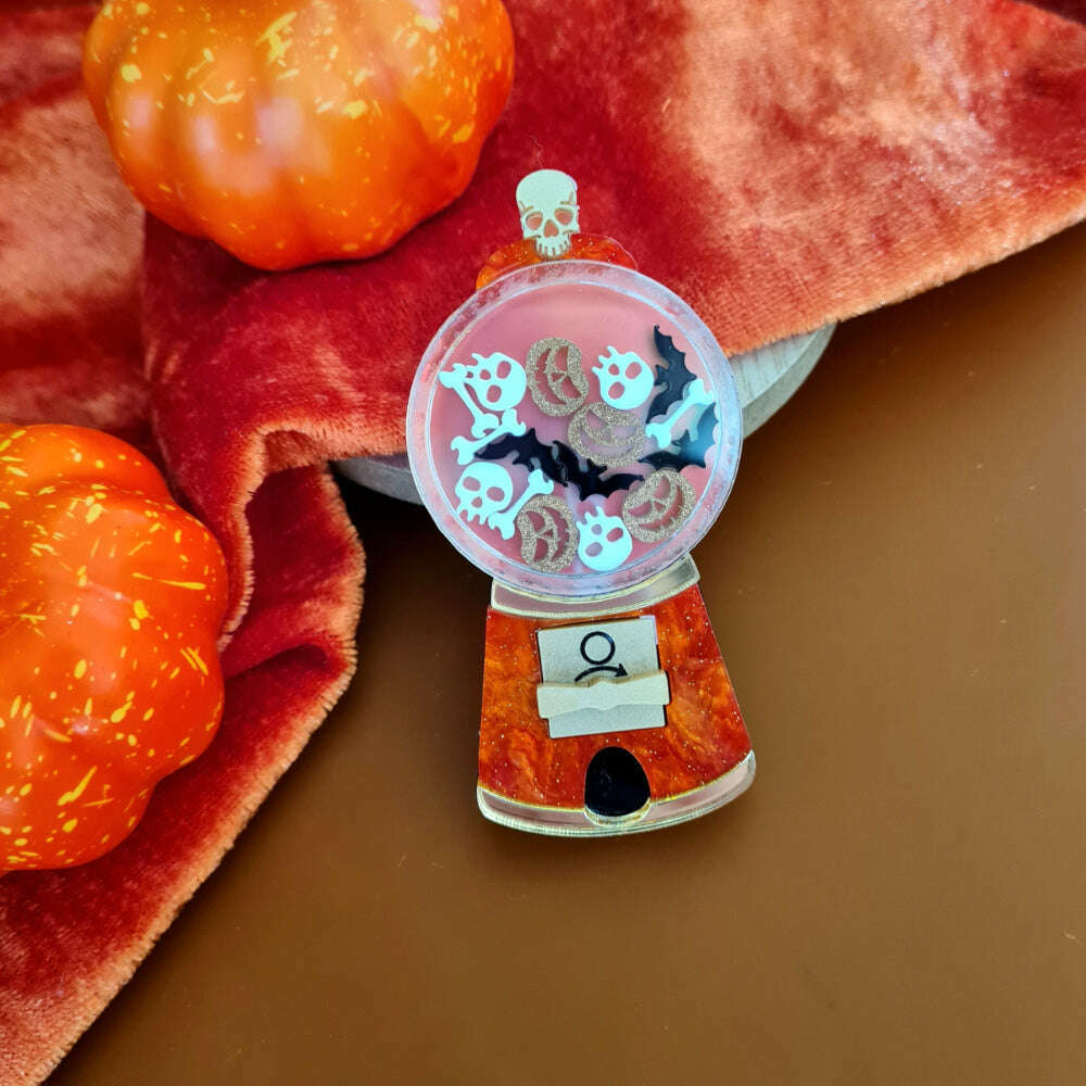Spooky Sweet Gumball Machine Brooch by Cherryloco Jewellery  4