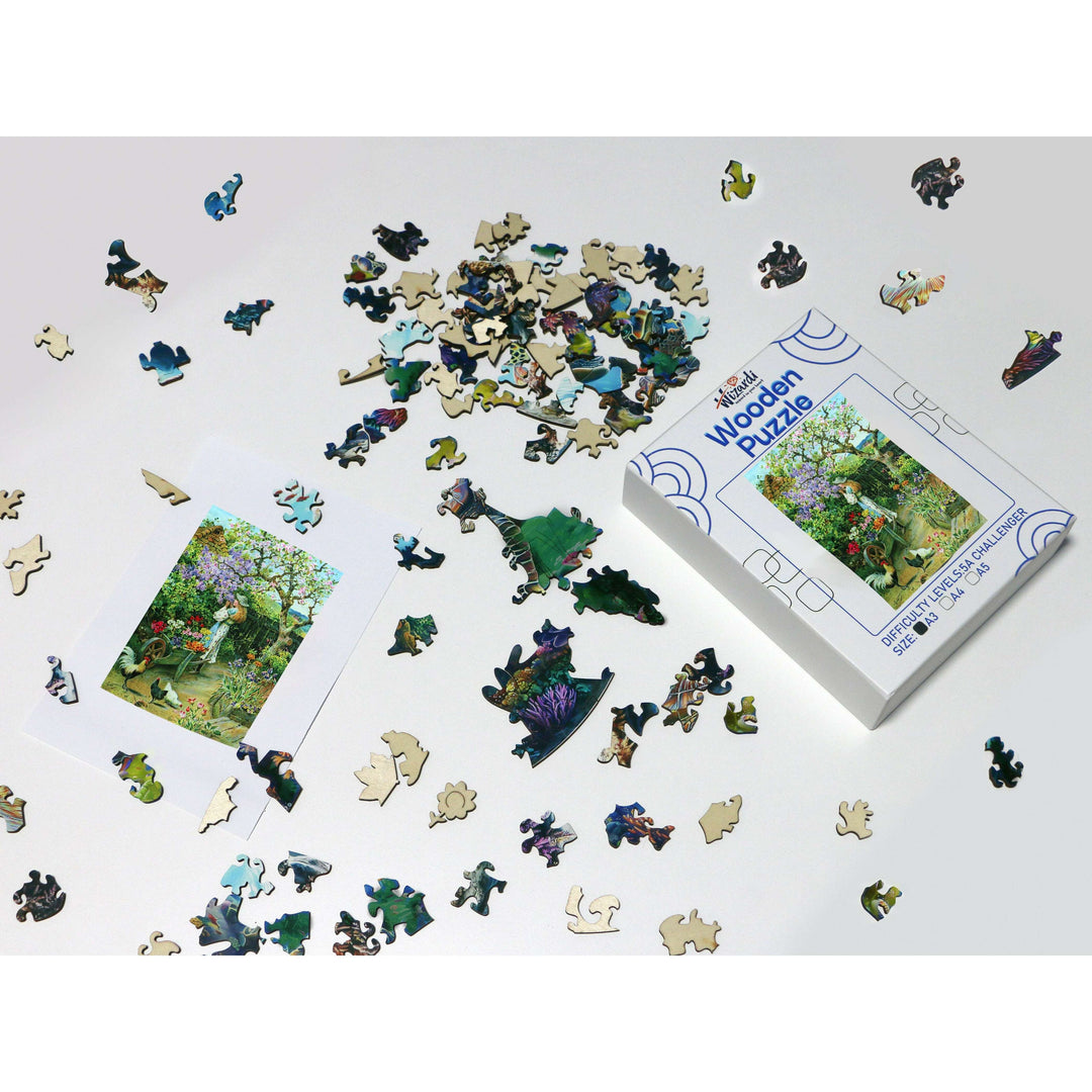 Spring Blossoms after William Stephen - Jigsaw Wooden Puzzle by Wizardi F07N9-22
