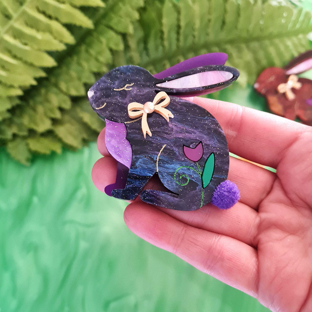 Spring Bunny Brooch by Cherryloco Jewellery - 14956-B 5