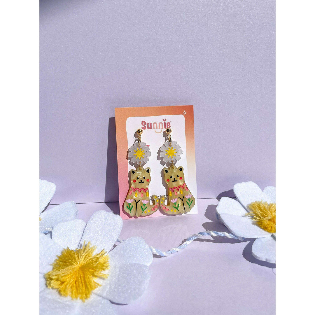 Spring Cat Friends Earrings