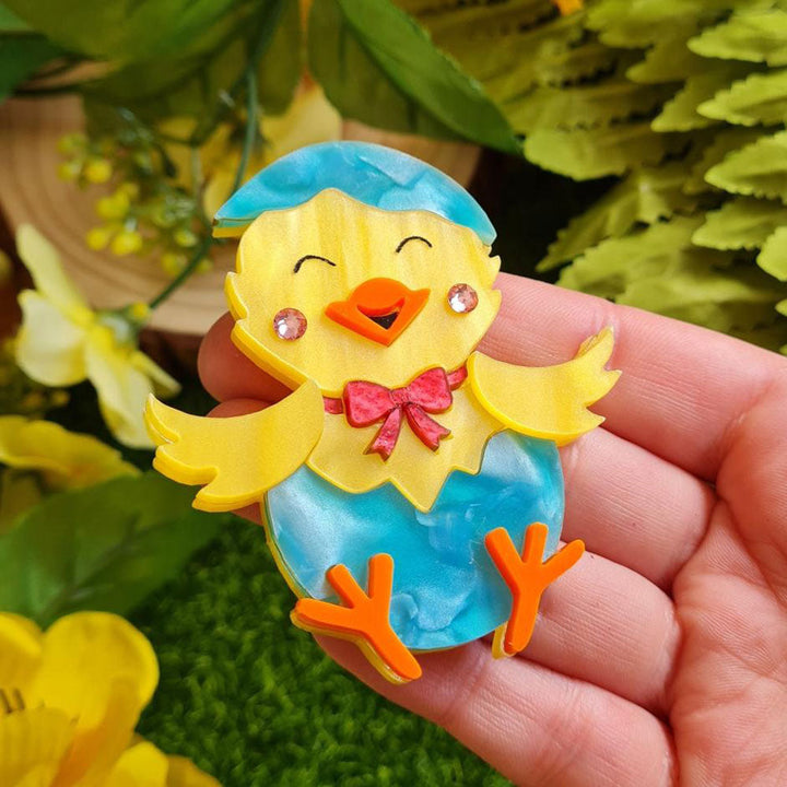 Spring Chick Brooch by Cherryloco Jewellery 4