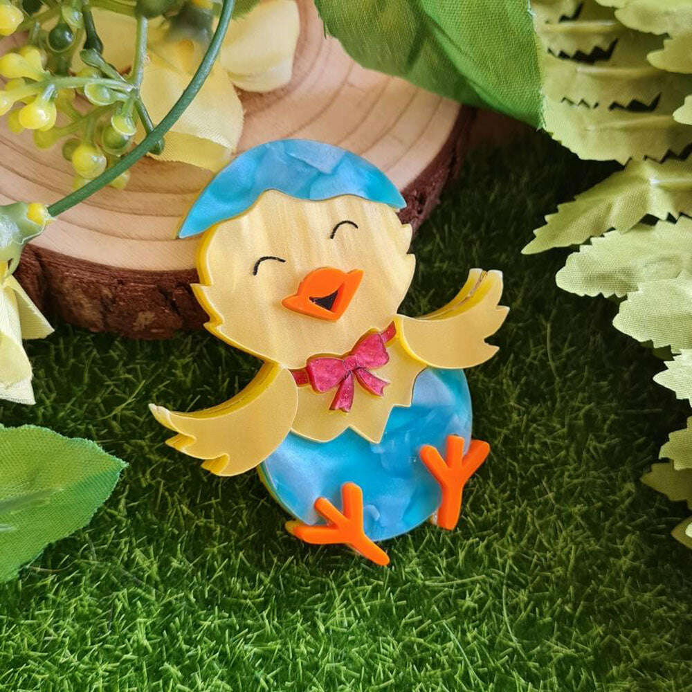 Spring Chick Brooch by Cherryloco Jewellery 3