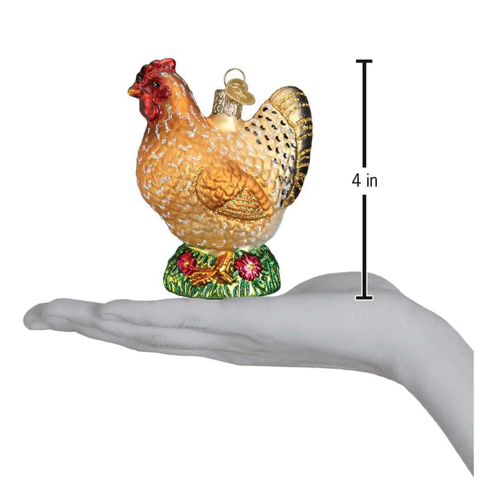 Old World Christmas Spring Chicken Blown Glass Ornament
