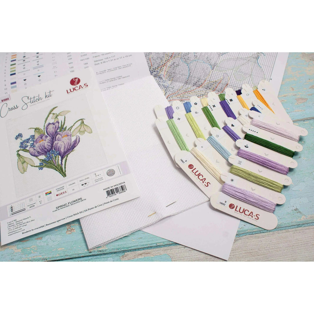 Spring Flowers B1404L Counted Cross-Stitch Kit