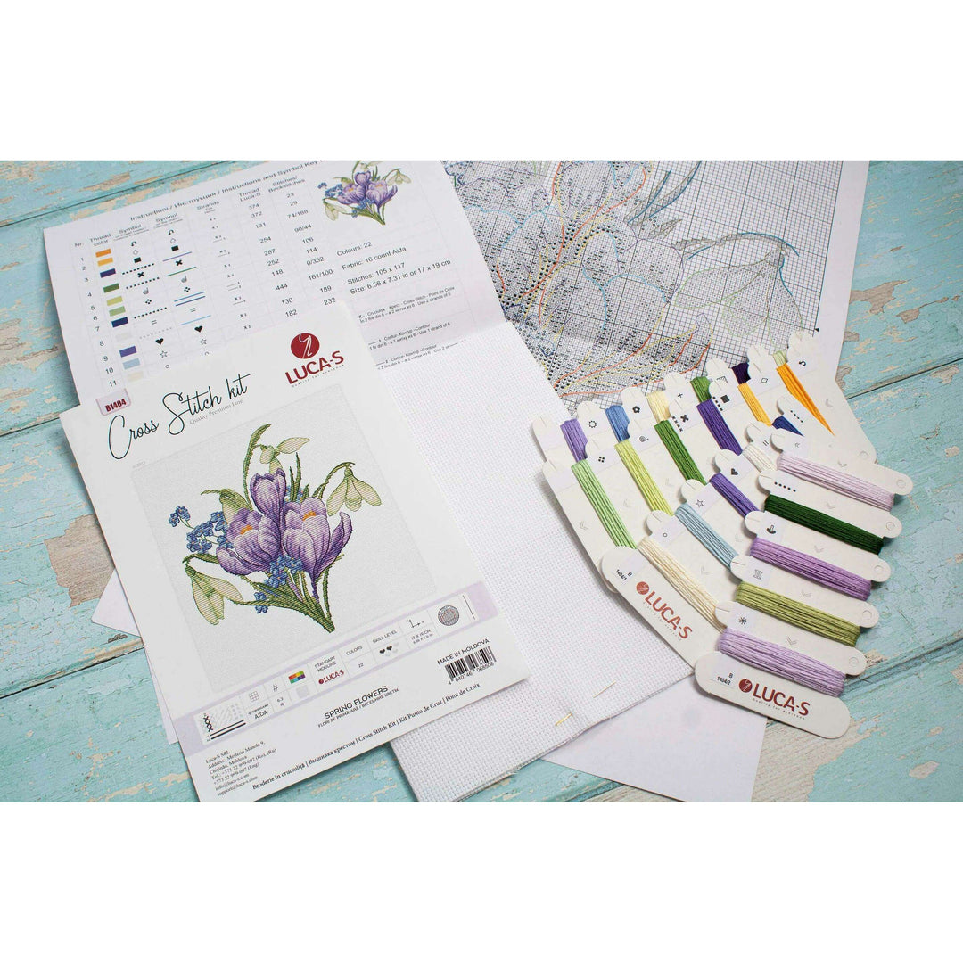 Spring Flowers B1404L Counted Cross-Stitch Kit