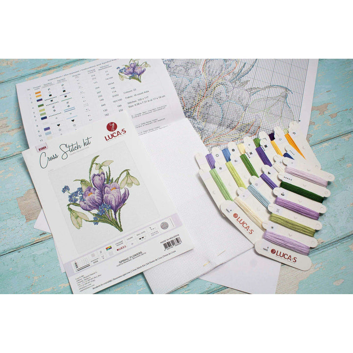 Spring Flowers B1404L Counted Cross-Stitch Kit