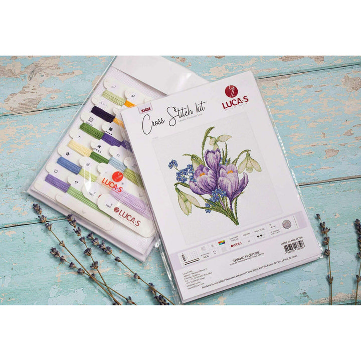Spring Flowers B1404L Counted Cross-Stitch Kit