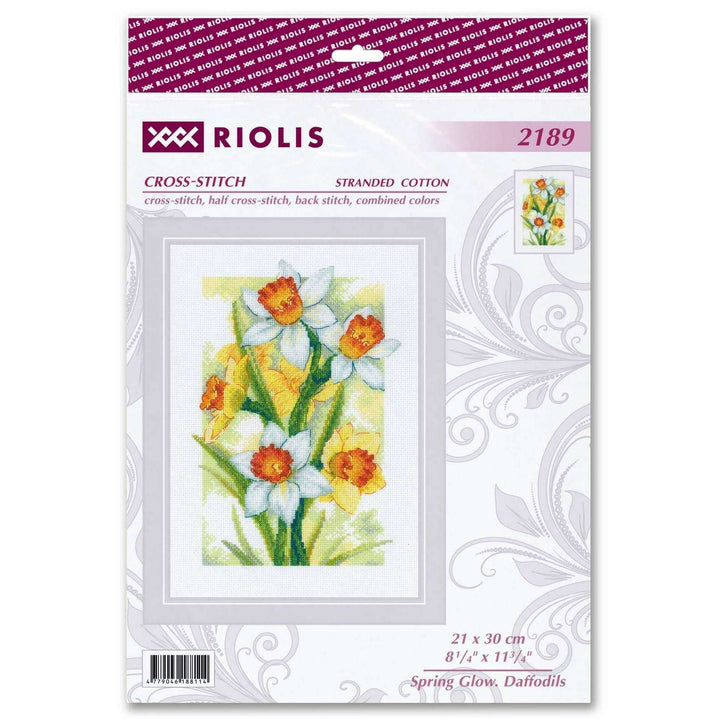 Spring Glow. Daffodils R2189 Counted Cross Stitch Kit