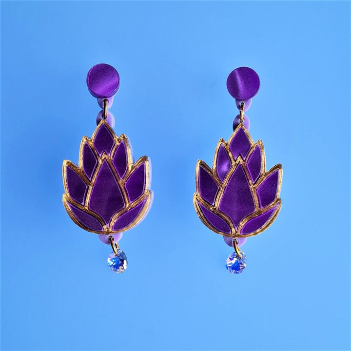 Spring Lotus Flower Earrings by Cherryloco Jewellery 1