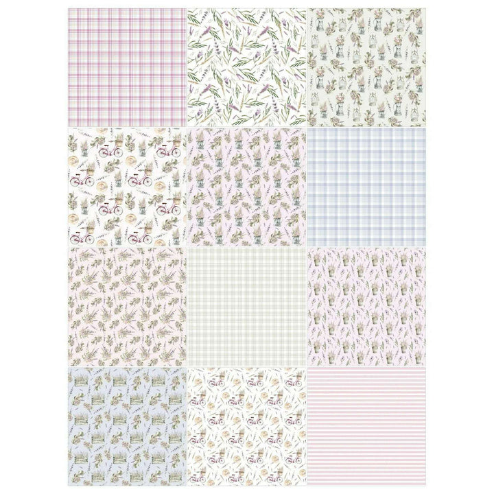 Spring Scrapbook Paper Pack. 12 Sheets of 15.2x15.2cm Heavyweight Paper Pad F07M2-3 AC230307-06