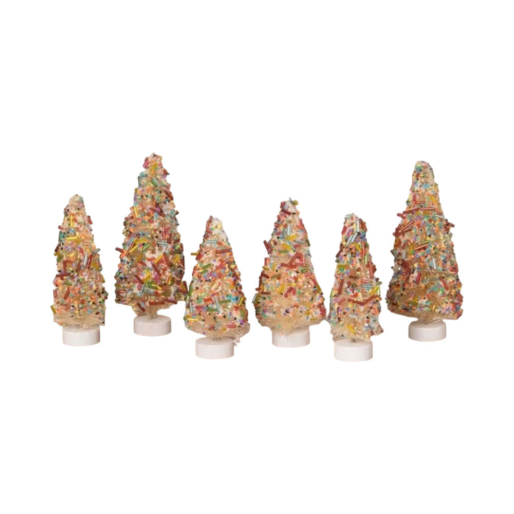 Sprinkles Bottle Brush Trees S/6 by Bethany Lowe Designs