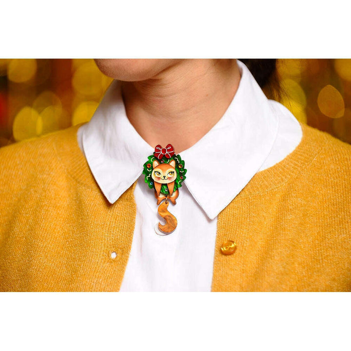 Squirrel in A Christmas Wreath Button Cover by Laliblue
