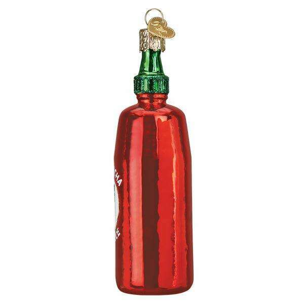 Old World Christmas Sriracha Sauce Blown Glass Ornament