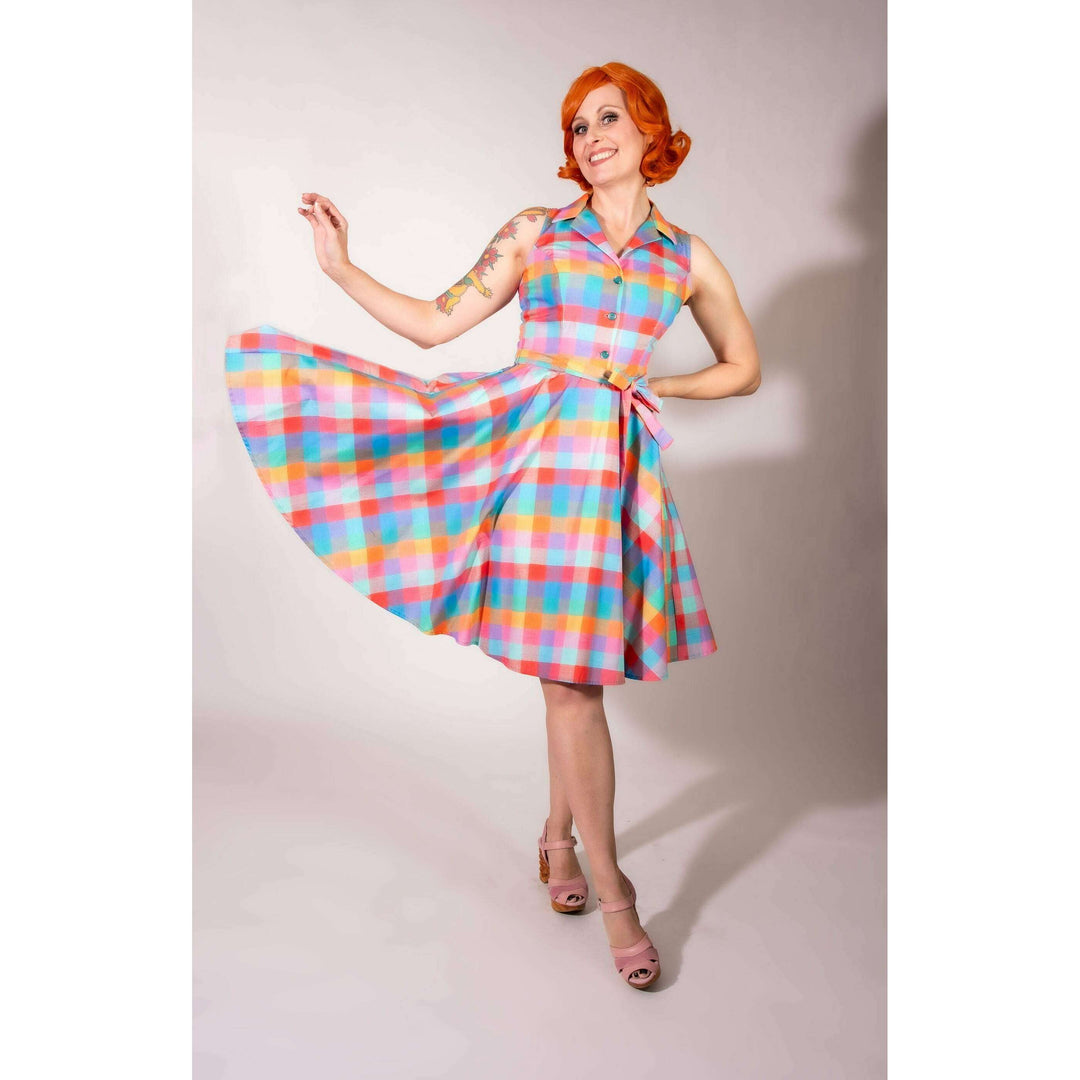 Staci Dress- Rainbow Sherbet