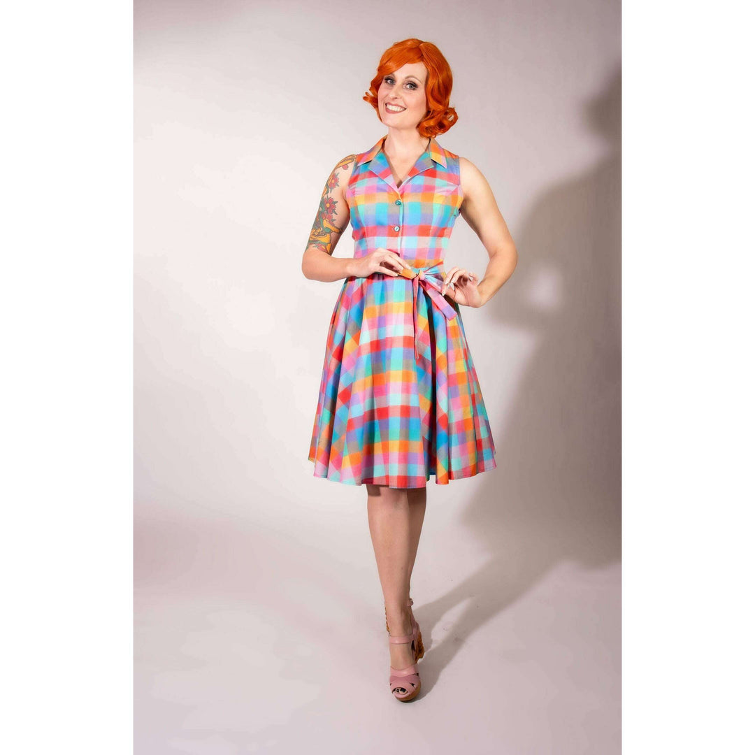 Staci Dress- Rainbow Sherbet