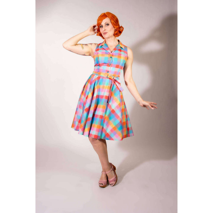 Staci Dress- Rainbow Sherbet