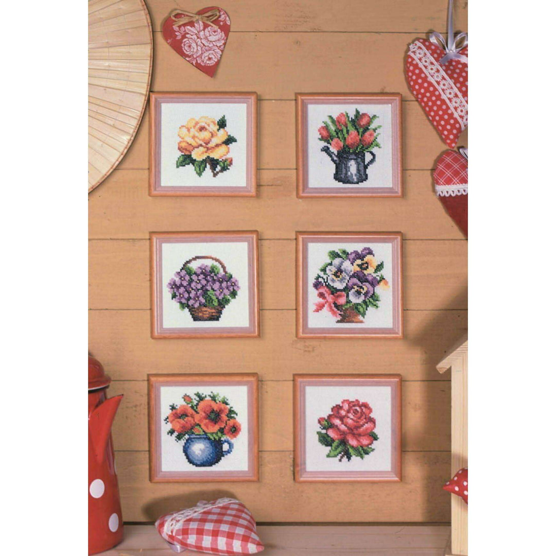 Stamped Cross stitch kit "Pansies " 7591