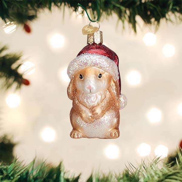 Old World Christmas Standing Bunny Blown Glass Ornament