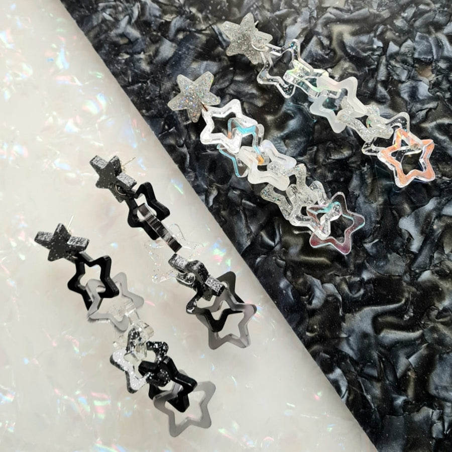 Star Link Charm Earrings by Cherryloco Jewellery