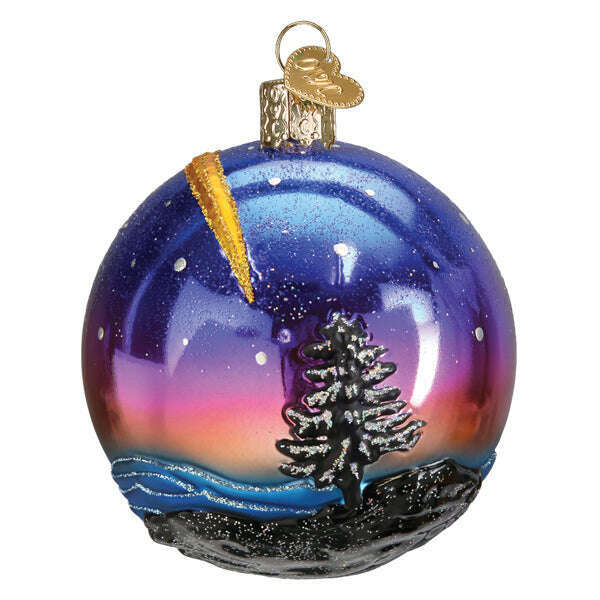 Old World Christmas Stargazed Round Blown Glass Ornament