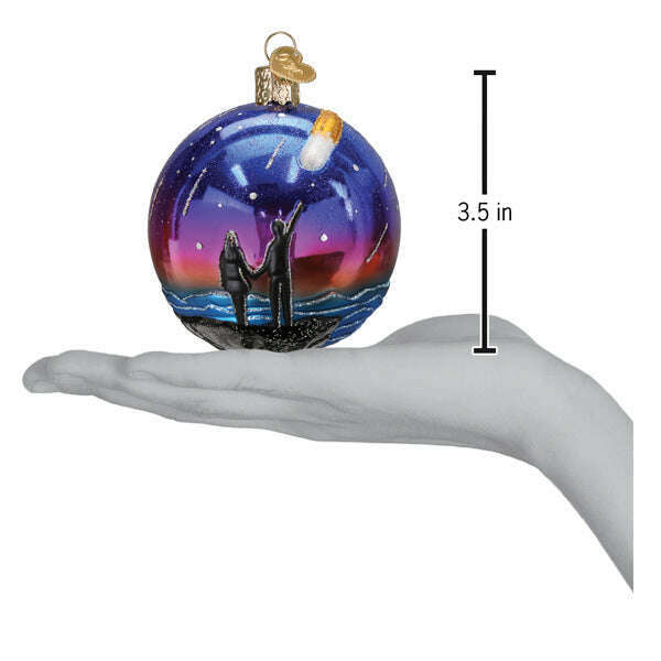 Old World Christmas Stargazed Round Blown Glass Ornament