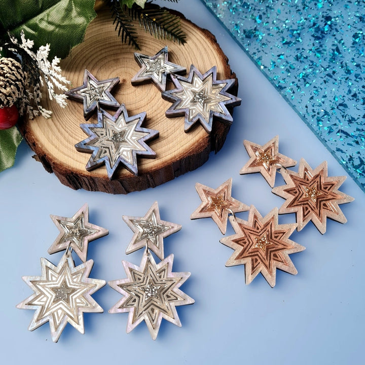 Starlight Dangle Earrings by Cherryloco Jewellery