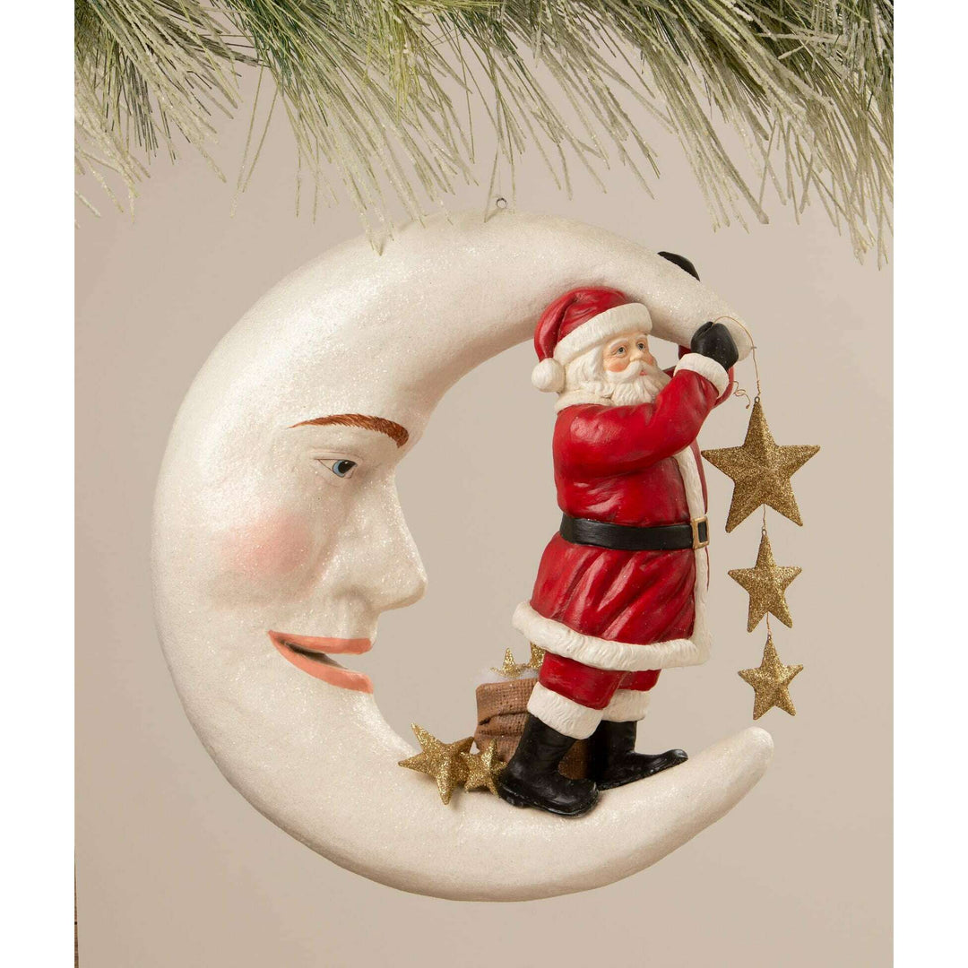 Starlight Santa in Moon by Bethany Lowe Designs, christmas decor