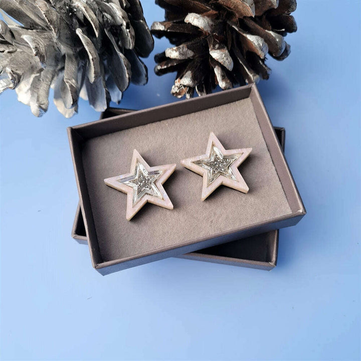 Starlight Stud Earrings by Cherryloco Jewellery 3
