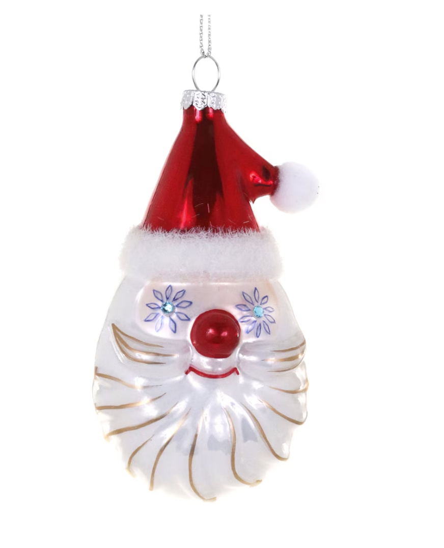 starry eyed santa holt howard style glass ornament