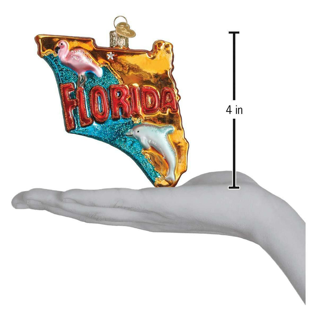 Old World Christmas State of Florida Blown Glass Ornament