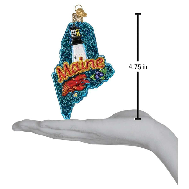 Old World Christmas State Of Maine Blown Glass Ornament