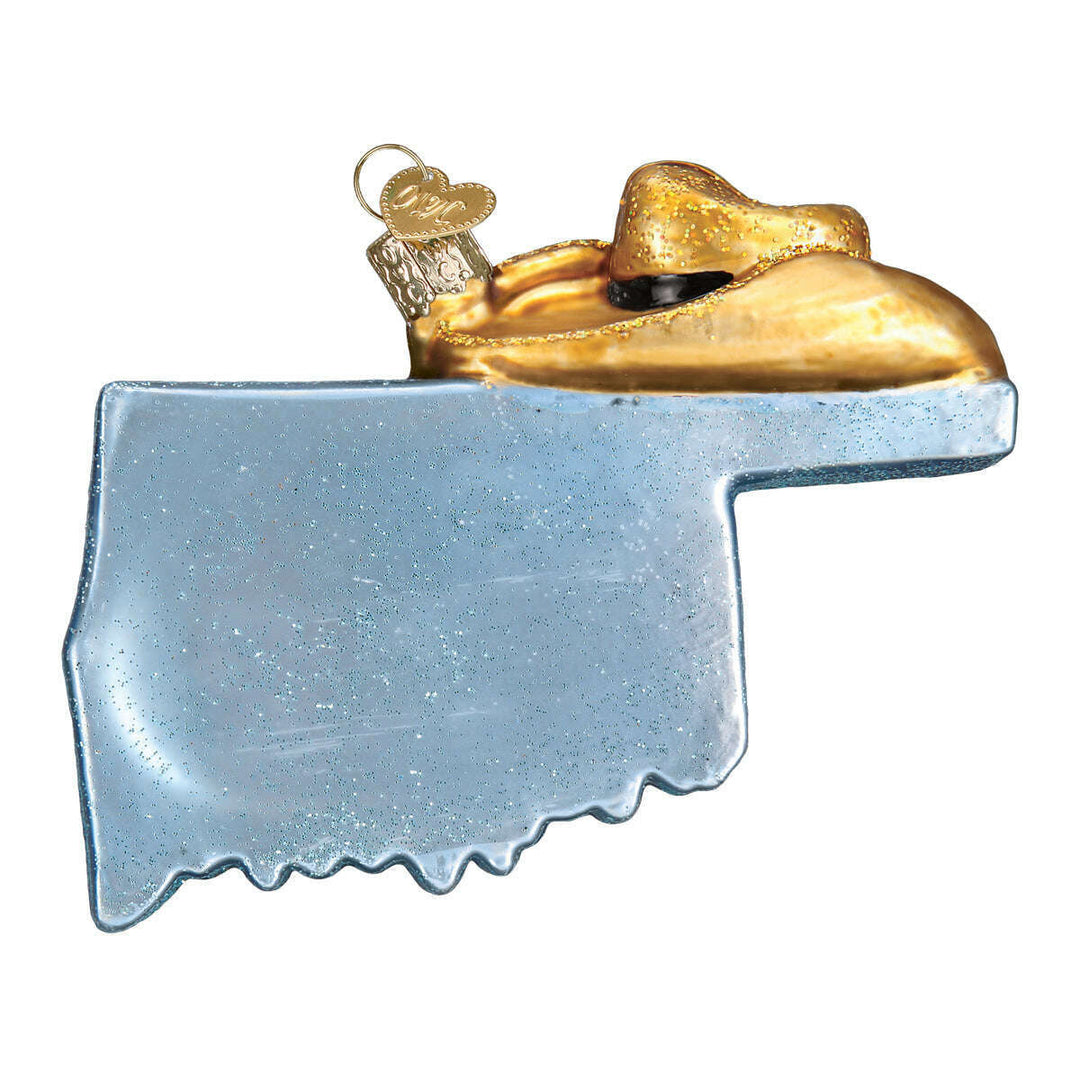 Old World Christmas State of Oklahoma Blown Glass Ornament