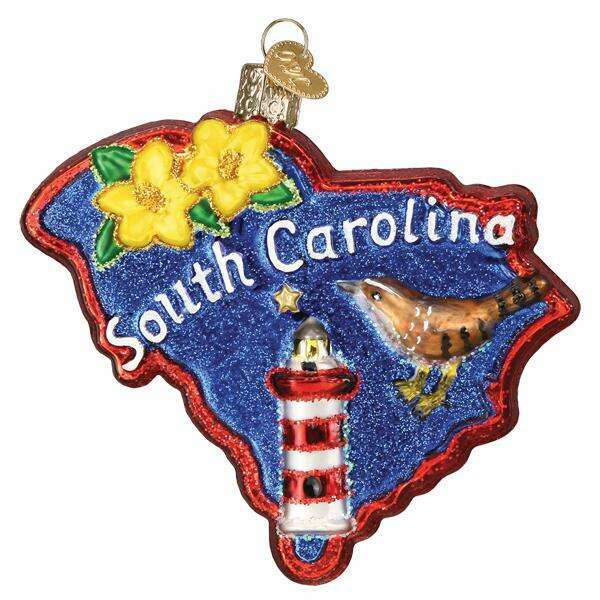 Old World Christmas State of South Carolina Blown Glass Ornament