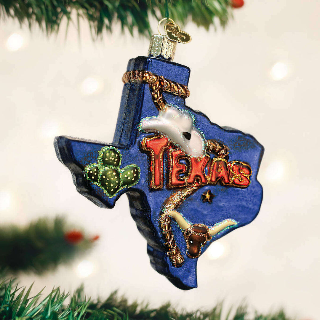Old World Christmas State Of Texas Blown Glass Ornament