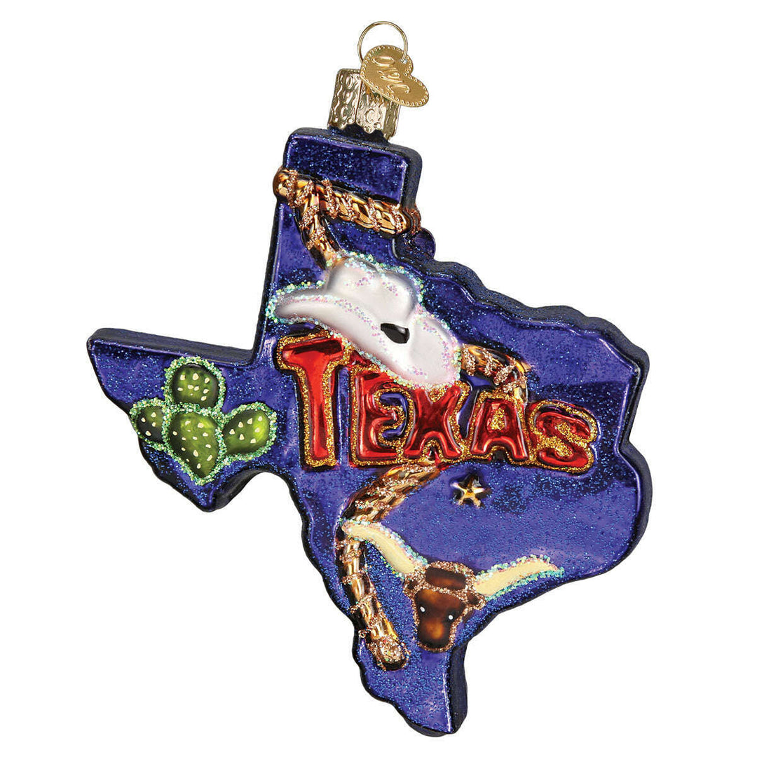 Old World Christmas State Of Texas Blown Glass Ornament